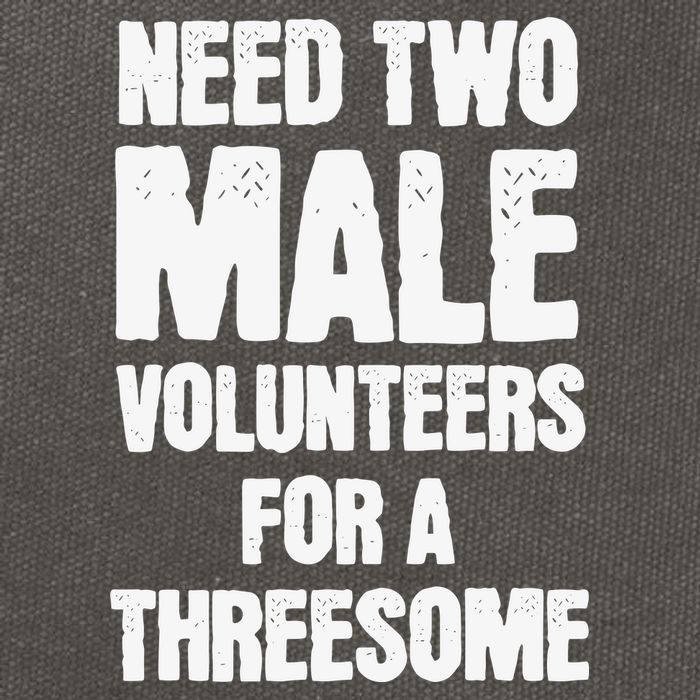 Need Two Male Volunteers For A Threesome Cotton Canvas Backpack