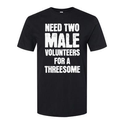 Need Two Male Volunteers For A Threesome Softstyle CVC T-Shirt