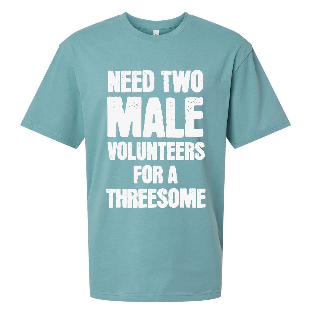 Need Two Male Volunteers For A Threesome Sueded Cloud Jersey T-Shirt