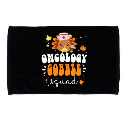 Nurse Turkey Matching Oncology Gobble Squad Thanksgiving Gift Microfiber Hand Towel