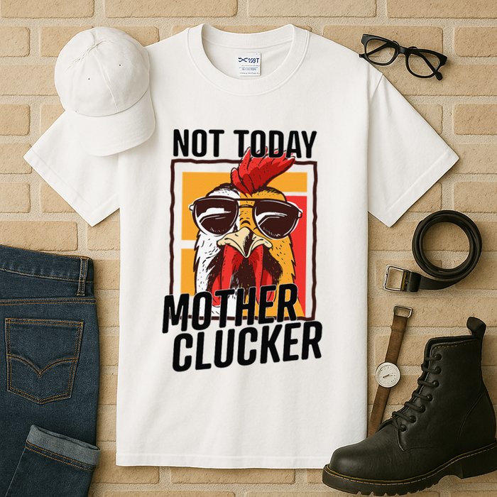 Not Today Mother Clucker Cool Chicken Lover Pun Farming Tall T-Shirt