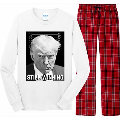 New Trump Mug Shot Still Winning Donald Trump 2024 Long Sleeve Pajama Set