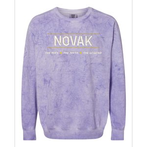 Novak The Man The Myth The Legend Myth Legend Name Colorblast Crewneck Sweatshirt