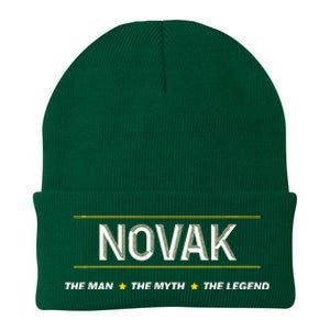 Novak The Man The Myth The Legend Myth Legend Name Knit Cap Winter Beanie