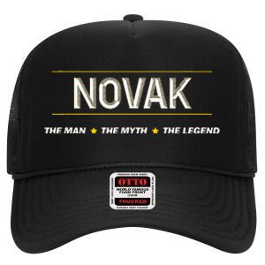 Novak The Man The Myth The Legend Myth Legend Name High Crown Mesh Back Trucker Hat