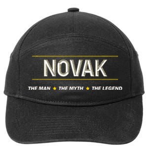 Novak The Man The Myth The Legend Myth Legend Name 7-Panel Snapback Hat