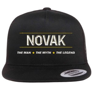 Novak The Man The Myth The Legend Myth Legend Name Flat Bill Trucker Hat