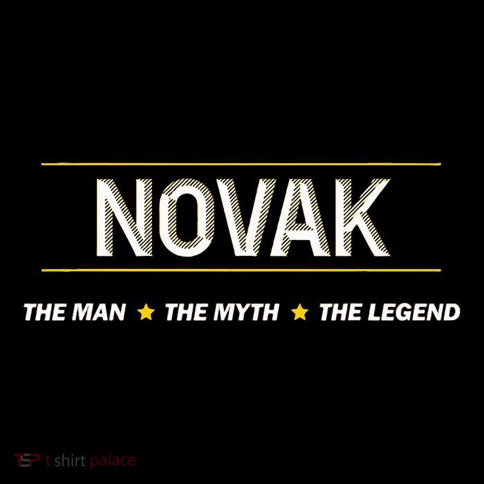 Novak The Man The Myth The Legend Myth Legend Name Kids T-Shirt