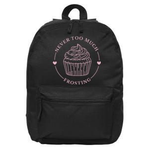 Never Too Much Frosting Cupcake Baker 16 in Basic Backpack