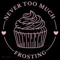 Never Too Much Frosting Cupcake Baker Baby Bodysuit