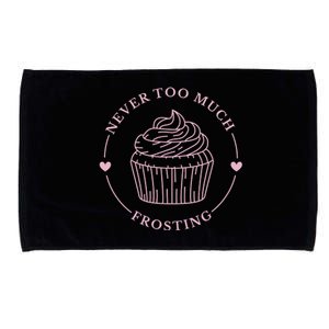 Never Too Much Frosting Cupcake Baker Microfiber Hand Towel