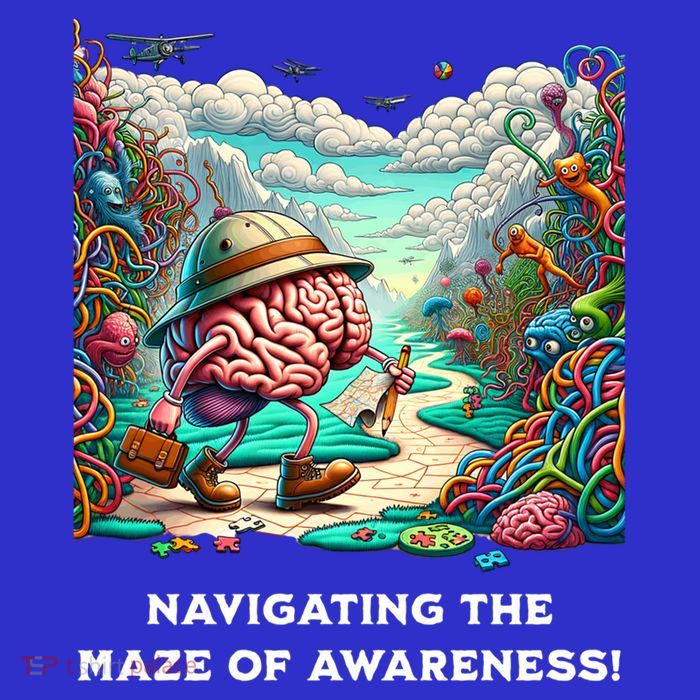 Navigating The Maze Of Awareness Brain Health Adventure Gift Poster