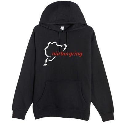 Nurburgring Track Map Graphic Hoody Premium Pullover Hoodie