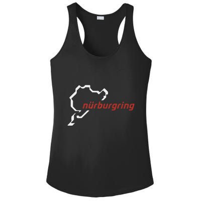 Nurburgring Track Map Graphic Hoody Ladies PosiCharge Competitor Racerback Tank