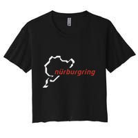 Nurburgring Track Map Graphic Hoody Women's Crop Top Tee