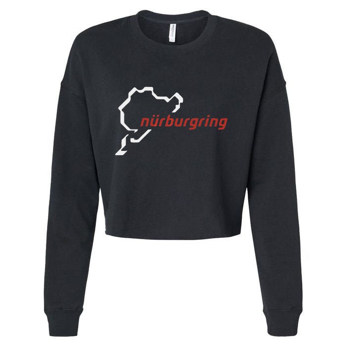 Nurburgring Track Map Graphic Hoody Cropped Pullover Crew