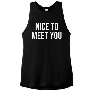 Nice To Meet You Ladies PosiCharge Tri-Blend Wicking Tank