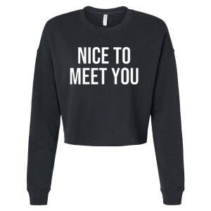 Nice To Meet You Cropped Pullover Crew