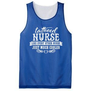 Nurse Tattooed Nurses Are Cooler Funny Gift Mesh Reversible Basketball Jersey Tank