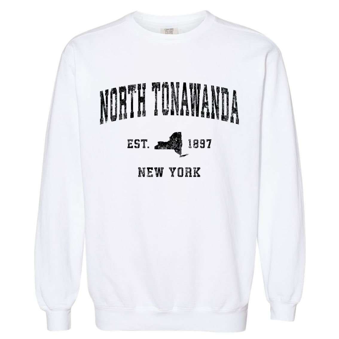 North Tonawanda New York Ny Vintage Established Athletic Sports Design Garment-Dyed Sweatshirt