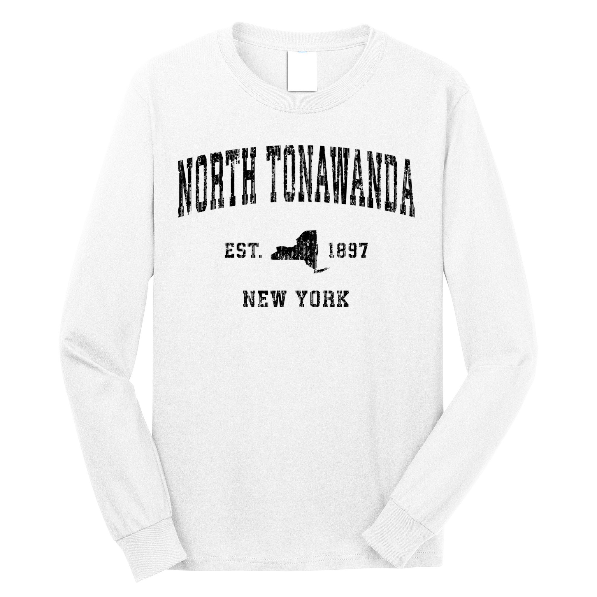 North Tonawanda New York Ny Vintage Established Athletic Sports Design Long Sleeve Shirt