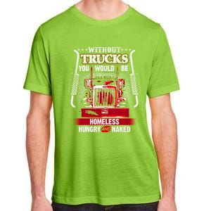 No Trucks No Food Funny Truckers Trucking Gift Adult ChromaSoft Performance T-Shirt