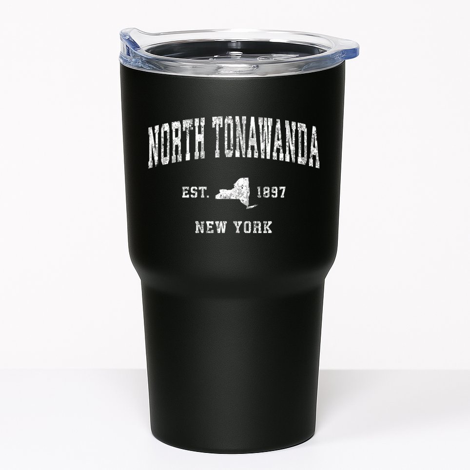 North Tonawanda New York Ny Vintage Athletic Sports Tumbler