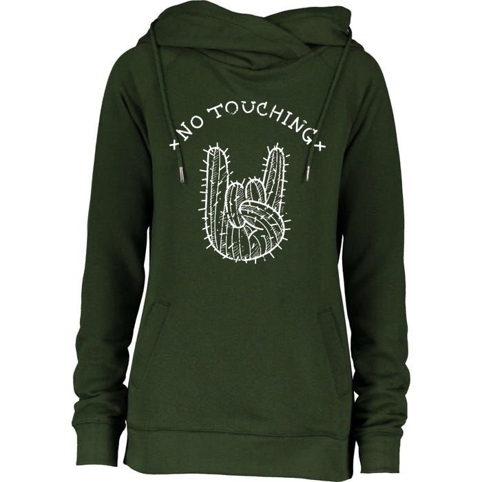 No Touching Womens Funnel Neck Pullover Hood