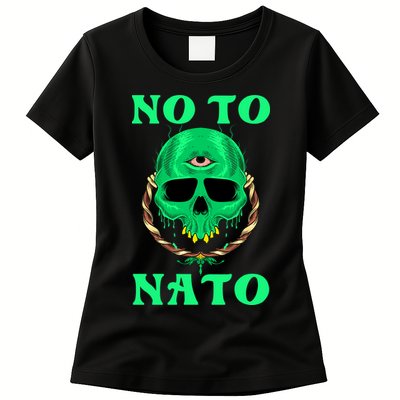 No To NATO Anti War Peace Ukraine Womens T-Shirt