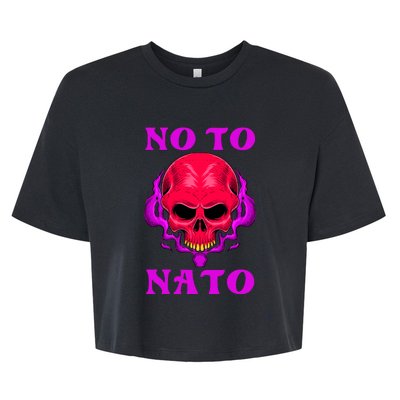 No To NATO Anti War Peace Ukraine Bella+Canvas Jersey Crop Tee