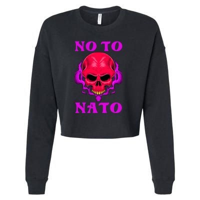 No To NATO Anti War Peace Ukraine Cropped Pullover Crew