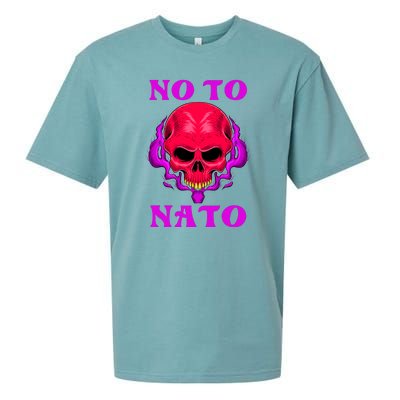 No To NATO Anti War Peace Ukraine Sueded Cloud Jersey T-Shirt