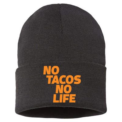 No Tacos No Life Sustainable Knit Beanie