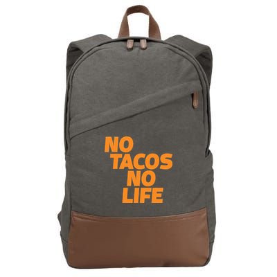 No Tacos No Life Cotton Canvas Backpack