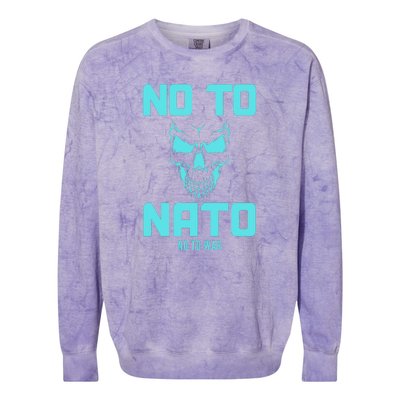 No To NATO Anti War Peace Ukraine Colorblast Crewneck Sweatshirt