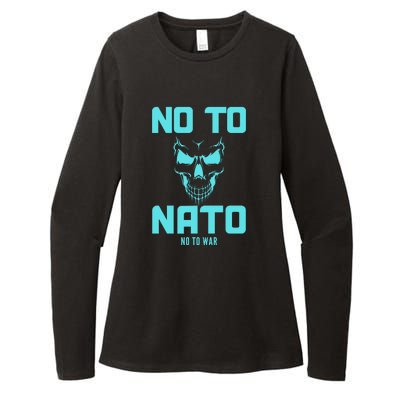 No To NATO Anti War Peace Ukraine Womens CVC Long Sleeve Shirt