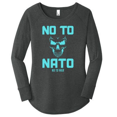 No To NATO Anti War Peace Ukraine Women's Perfect Tri Tunic Long Sleeve Shirt