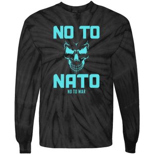 No To NATO Anti War Peace Ukraine Tie-Dye Long Sleeve Shirt