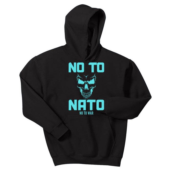 No To NATO Anti War Peace Ukraine Kids Hoodie