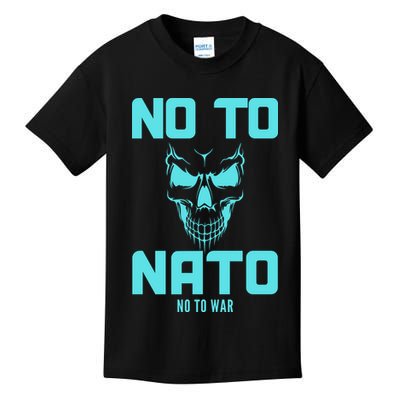 No To NATO Anti War Peace Ukraine Kids T-Shirt