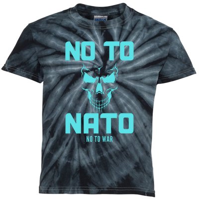 No To NATO Anti War Peace Ukraine Kids Tie-Dye T-Shirt