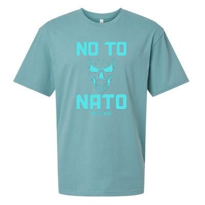 No To NATO Anti War Peace Ukraine Sueded Cloud Jersey T-Shirt