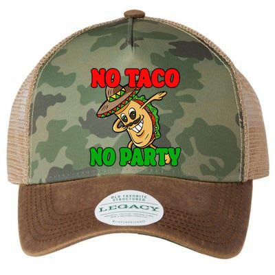 No Taco No Party Fiesta Funny Legacy Tie Dye Trucker Hat