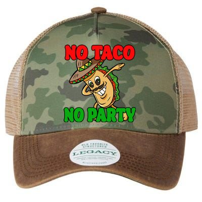 No Taco No Party Fiesta Funny Legacy Tie Dye Trucker Hat