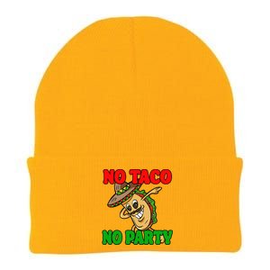 No Taco No Party Fiesta Funny Knit Cap Winter Beanie