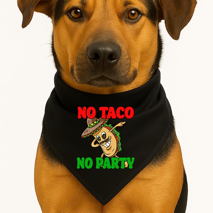 No Taco No Party Fiesta Funny USA-Made Doggie Bandana