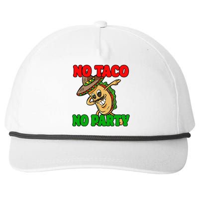 No Taco No Party Fiesta Funny Snapback Five-Panel Rope Hat