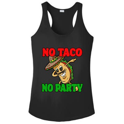 No Taco No Party Fiesta Funny Ladies PosiCharge Competitor Racerback Tank