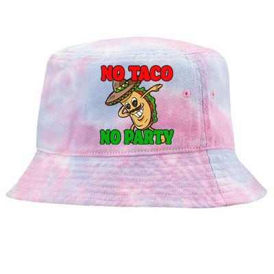 No Taco No Party Fiesta Funny Tie-Dyed Bucket Hat