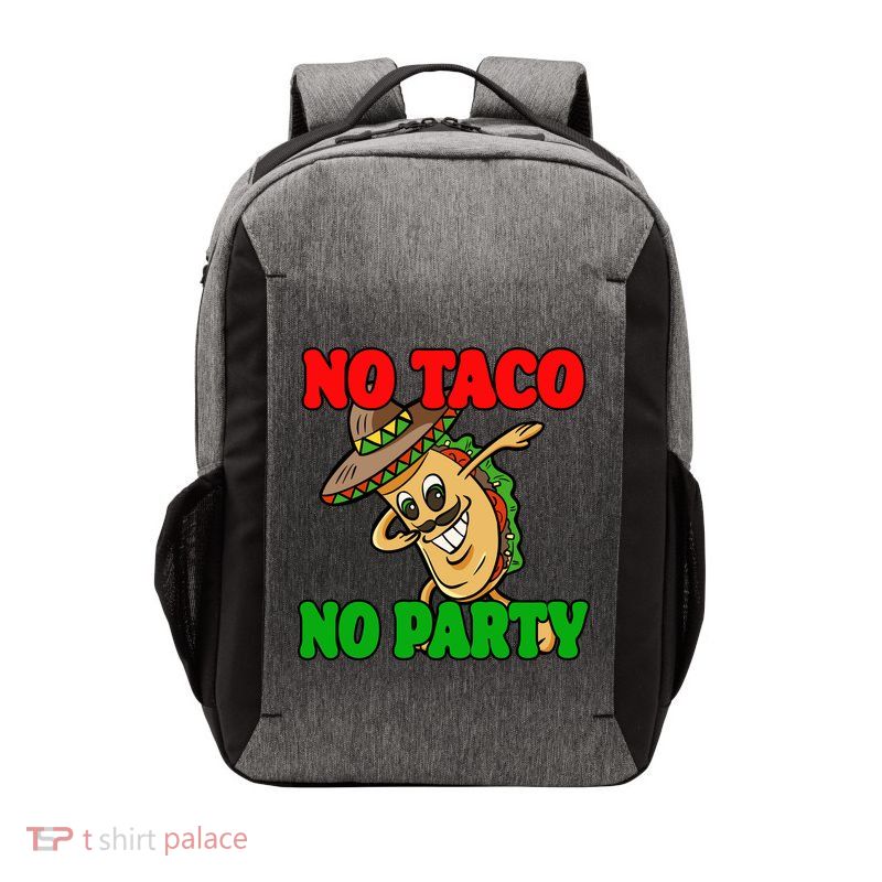 No Taco No Party Fiesta Funny Vector Backpack